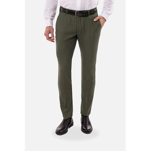 SPODNIE CLASSIC GRANEN 318 ZIELONE Z WEŁNĄ ze sklepu Recman w kategorii Spodnie męskie - zdjęcie 186531000