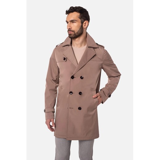 PŁASZCZ WINNOW BEŻOWY DWURZĘDOWY ze sklepu Recman w kategorii Płaszcze męskie - zdjęcie 186531040