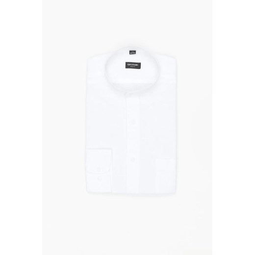 KOSZULA FORMENTO 3242T DŁUGI RĘKAW SLIM FIT BIAŁA Z LNEM ze sklepu Recman w kategorii Koszule męskie - zdjęcie 186531071