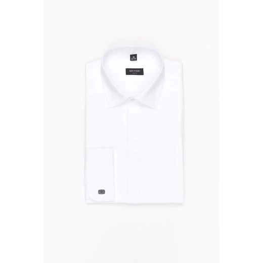 KOSZULA SAVERNE 3245 SP SLIM FIT BIAŁA Z BAWEŁNY TYPU JERSEY ze sklepu Recman w kategorii Koszule męskie - zdjęcie 186531144