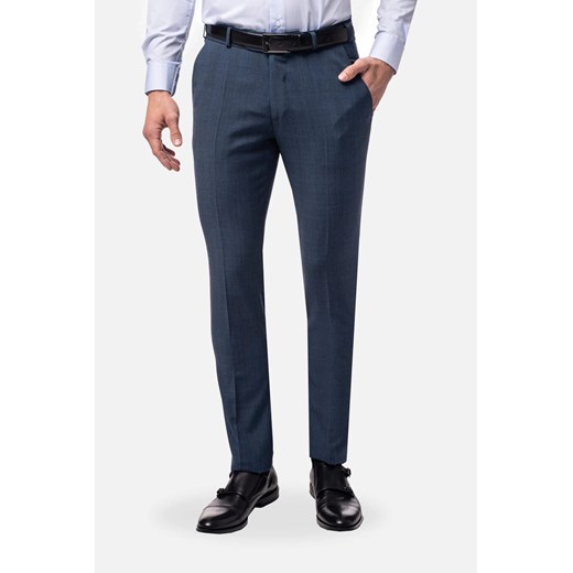 SPODNIE CLASSIC NAVEDA 316 NIEBIESKIE Z WEŁNĄ ze sklepu Recman w kategorii Spodnie męskie - zdjęcie 186531252