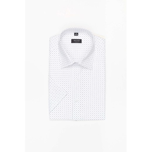 KOSZULA COLINE 3250E KRÓTKI RĘKAW CUSTOM FIT BIAŁA Z BAWEŁNĄ ze sklepu Recman w kategorii Koszule męskie - zdjęcie 186531370