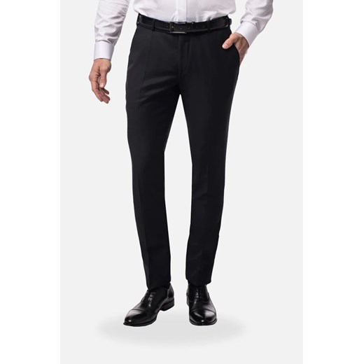 SPODNIE CLASSIC RESWIN 318 CZARNE Z WEŁNĄ ze sklepu Recman w kategorii Spodnie męskie - zdjęcie 186531403