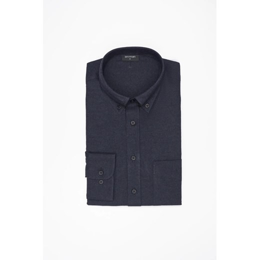 KOSZULA FORMENTO 3256D DŁUGI RĘKAW SLIM FIT GRANATOWA Z BAWEŁNY ze sklepu Recman w kategorii Koszule męskie - zdjęcie 186531511