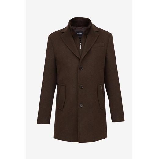 PŁASZCZ VINCO BRĄZOWY ze sklepu Recman w kategorii Płaszcze męskie - zdjęcie 186531854