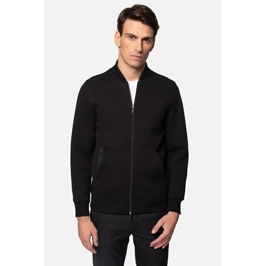 BLUZA DEVESA ROZPINANY CZARNA Z BAWEŁNĄ ze sklepu Recman w kategorii Bluzy męskie - zdjęcie 186531914