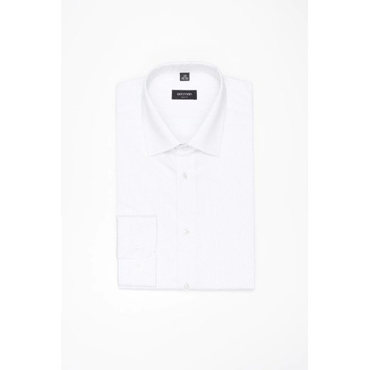 KOSZULA COLINE 3267T DŁUGI RĘKAW SLIM FIT BIAŁA Z BAWEŁNY ze sklepu Recman w kategorii Koszule męskie - zdjęcie 186531971