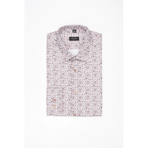 KOSZULA COLINE 3268T DŁUGI RĘKAW SLIM FIT BIAŁA Z BAWEŁNĄ ze sklepu Recman w kategorii Koszule męskie - zdjęcie 186531973