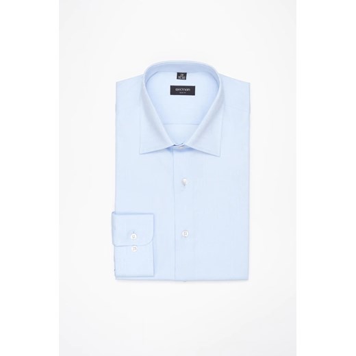 KOSZULA CORSINI 3275E DŁUGI RĘKAW SLIM FIT BŁĘKITNA Z BAWEŁNY ze sklepu Recman w kategorii Koszule męskie - zdjęcie 186532160