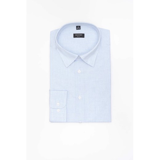 KOSZULA COVIVA 3281D DŁUGI RĘKAW SLIM FIT BŁĘKITNA Z BAWEŁNY ze sklepu Recman w kategorii Koszule męskie - zdjęcie 186532321