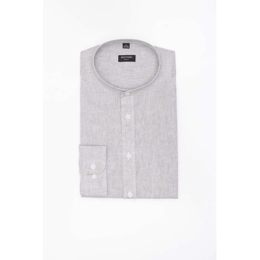 KOSZULA FORMENTO 3287D DŁUGI RĘKAW SLIM FIT ZIELONA Z LNEM ze sklepu Recman w kategorii Koszule męskie - zdjęcie 186532484