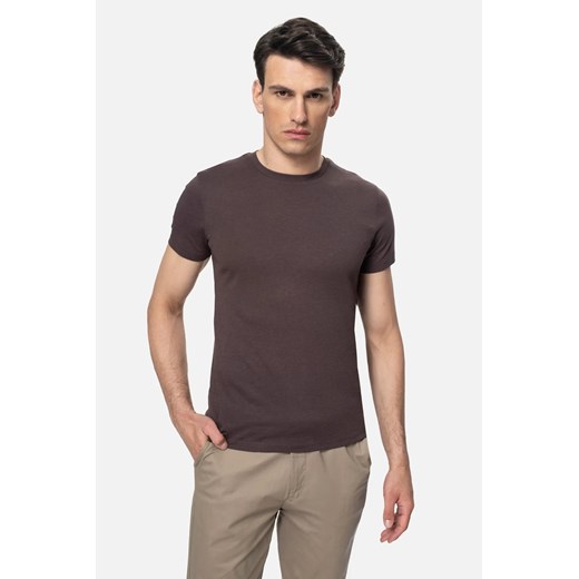 T SHIRT MUXAL FIOLETOWY Z MODALEM ze sklepu Recman w kategorii T-shirty męskie - zdjęcie 186532671