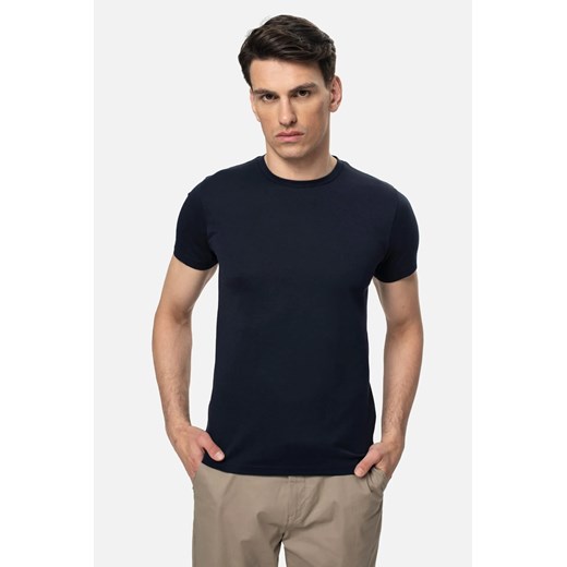 T SHIRT MUXAL GRANATOWY Z MODALEM ze sklepu Recman w kategorii T-shirty męskie - zdjęcie 186532674