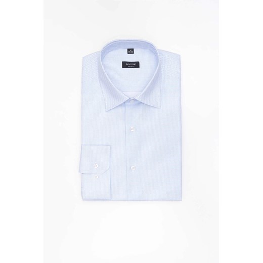 KOSZULA COLINE 3303E DŁUGI RĘKAW CUSTOM FIT BŁĘKITNA Z BAWEŁNĄ ze sklepu Recman w kategorii Koszule męskie - zdjęcie 186532871