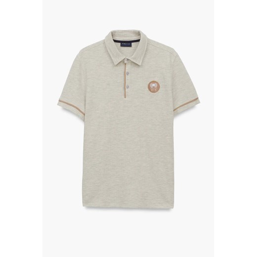 KOSZULKA POLO TENNIS CLUB 118 SZARA Z BAWEŁNĄ ze sklepu Recman w kategorii T-shirty męskie - zdjęcie 186533230