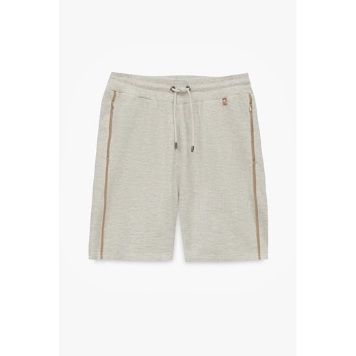 SPODNIE TENNIS CLUB 118 417 SZARE Z BAWEŁNĄ ze sklepu Recman w kategorii Spodenki męskie - zdjęcie 186533233