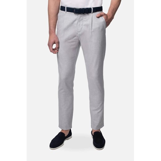 SPODNIE PARENTI 242 SZARE Z LNEM ze sklepu Recman w kategorii Spodnie męskie - zdjęcie 186533263