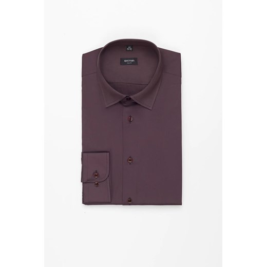 KOSZULA VERSONE 3309T DŁUGI RĘKAW SLIM FIT FIOLETOWA Z BAWEŁNĄ ze sklepu Recman w kategorii Koszule męskie - zdjęcie 186533444