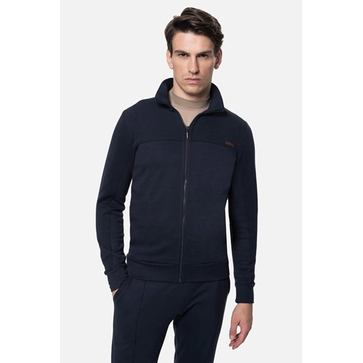 BLUZA URBANO ROZPINANY GRANATOWA Z BAWEŁNĄ ze sklepu Recman w kategorii Bluzy męskie - zdjęcie 186533611