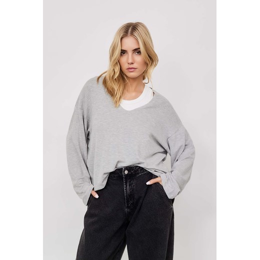 LONGSLEEVE DAMSKI LOGAN V LIGHT GREY ze sklepu Jemiol w kategorii Bluzki damskie - zdjęcie 186535450