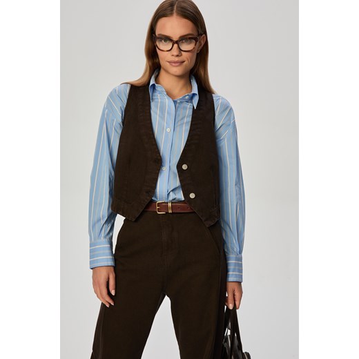 KAMIZELKA DAMSKA JEANETTE CHOCO JEANS - id: 8281 - marki Jemiol - 186538413 KAMIZELKA DAMSKA JEANETTE CHOCO JEANS ze sklepu Jemiol w kategorii Kamizelki damskie - zdjęcie 186538413