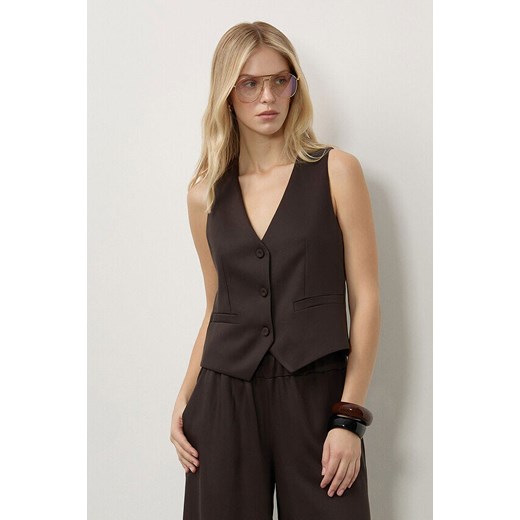 KAMIZELKA DAMSKA SOFIA CHOCO ze sklepu Jemiol w kategorii Kamizelki damskie - zdjęcie 186538523