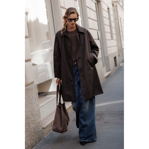 PŁASZCZ DAMSKI MATHIEW CHOCO ze sklepu Jemiol w kategorii Płaszcze damskie - zdjęcie 186538890