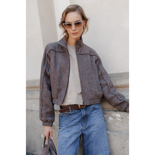 KURTKA DAMSKA PHOENIX HERRINGBONE BROWN ze sklepu Jemiol w kategorii Kurtki damskie - zdjęcie 186539093