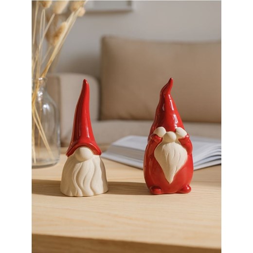 Sinsay - Dekoracje świąteczne w kształcie skrzatów 2 pack - czerwony Sinsay One Size Sinsay