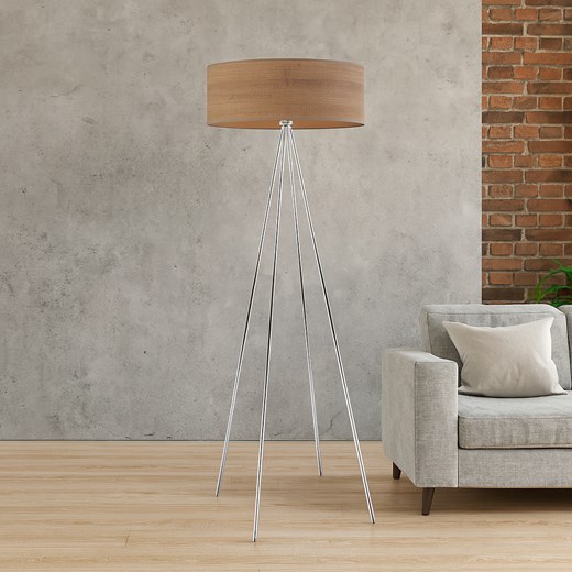 Chromowana lampa podłogowa do czytania w salonie IBIZA ECO w stylu loftowym - id: 6429 - marki Ciekot Partners Sp. Z O. O. - 186540153 Chromowana lampa podłogowa do czytania w salonie IBIZA ECO w stylu loftowym ze sklepu Lysne w kategorii Lampy podłogowe - zdjęcie 186540153