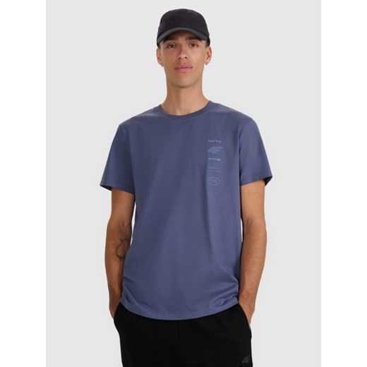 Męski t-shirt z nadrukiem 4F 4FWAW25TTSHM2402 - granatowy ze sklepu Sportstylestory.com w kategorii T-shirty męskie - zdjęcie 186540424