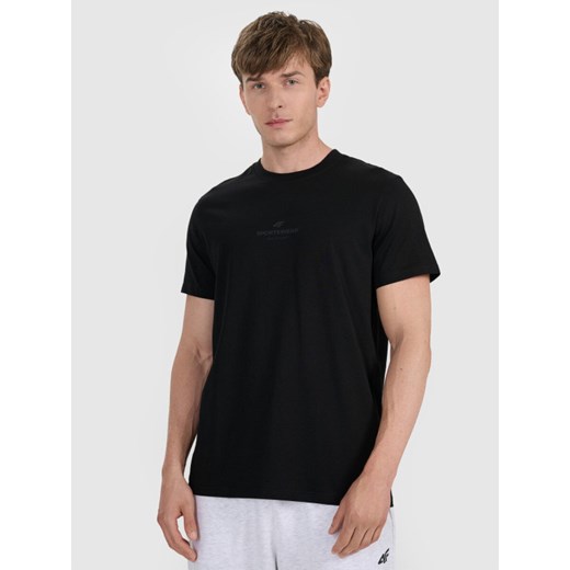 Męski t-shirt z nadrukiem 4F 4FWAW25TTSHM2961 - czarny ze sklepu Sportstylestory.com w kategorii T-shirty męskie - zdjęcie 186540472