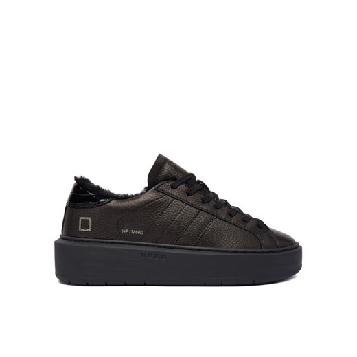 Sneakersy D.A.T.E. Hill Low Fur Platform W431-HPF-MN Czarny ze sklepu eobuwie.pl w kategorii Buty sportowe damskie - zdjęcie 186540900