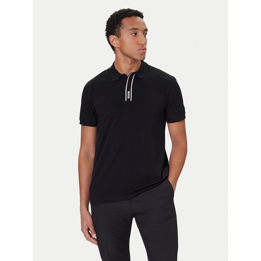 BOSS Polo Paddy 50549362 Czarny Regular Fit ze sklepu MODIVO w kategorii T-shirty męskie - zdjęcie 186541392