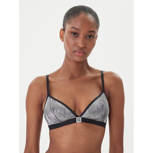 HUGO Biustonosz braletka Plisse 50549909 Srebrny ze sklepu MODIVO w kategorii Biustonosze - zdjęcie 186541432