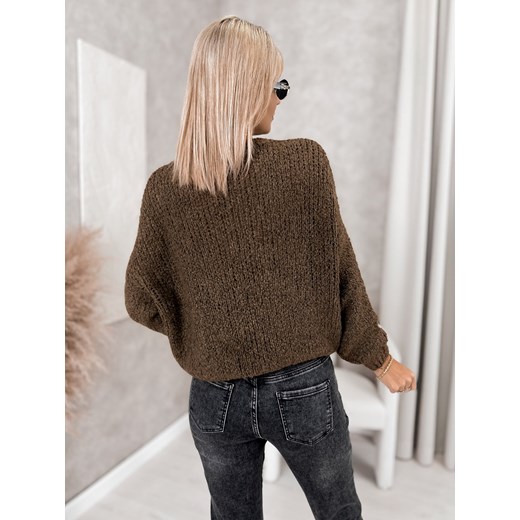 sweter paravel brązowy one size ONE SIZE UBRA