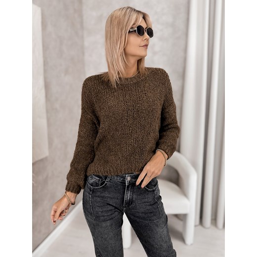 sweter paravel brązowy one size ONE SIZE UBRA