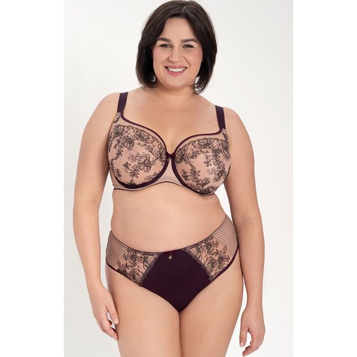 Samanta figi damskie z wysokim stanem Silvia B400, Kolor bakłażan, Rozmiar 3XL, Samanta ze sklepu Intymna w kategorii Majtki damskie - zdjęcie 186543163