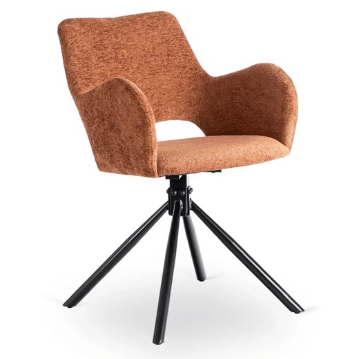 Rude krzesło obrotowe na czarnych nogach W6-A80 - id: 53287 - marki Elior - 186543351 Rude krzesło obrotowe na czarnych nogach W6-A80 ze sklepu Edinos.pl w kategorii Krzesła - zdjęcie 186543351