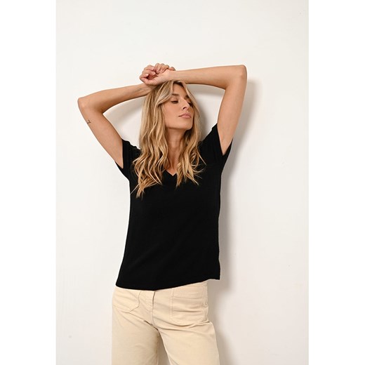 Just Cashmere Koszulka &quot;Glamis&quot; w kolorze czarnym Just Cashmere L wyprzedaż Limango Polska