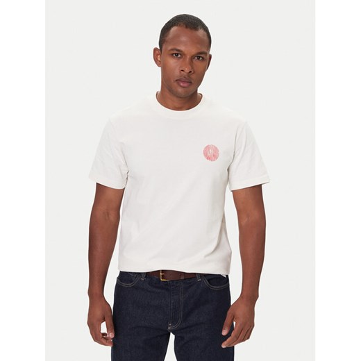 Mustang T-Shirt Akron 1016869 Écru Relaxed Fit ze sklepu MODIVO w kategorii T-shirty męskie - zdjęcie 186544224