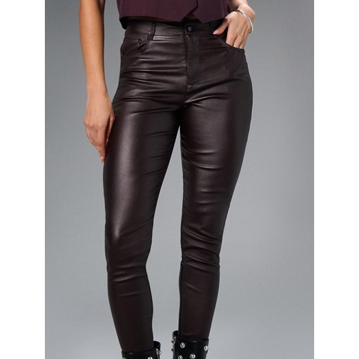 Sinsay - Spodnie skinny fit - brązowy Sinsay S Sinsay