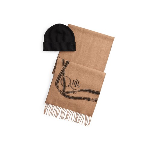 LAUREN RALPH LAUREN Zestaw Szalik i Czapka LAUREN RALPH LAUREN-454P04494001 Beżowy ze sklepu MODIVO w kategorii Szaliki i chusty damskie - zdjęcie 186545003