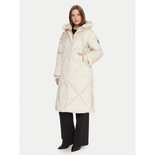 LOLA CASADEMUNT Kurtka zimowa LF2501002 Beżowy Relaxed Fit ze sklepu MODIVO w kategorii Kurtki damskie - zdjęcie 186545010