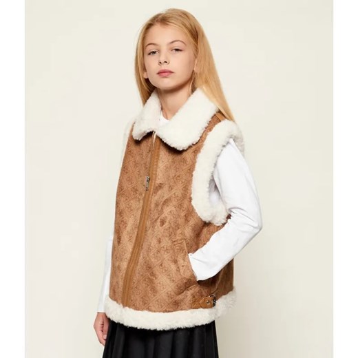 Guess Bezrękawnik | Regular Fit | shearling ze sklepu Gomez Fashion Store w kategorii Kamizelki dziewczęce - zdjęcie 186545152