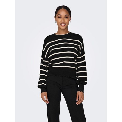ONLY Sweter w kolorze czarno-białym ze sklepu Limango Polska w kategorii Swetry damskie - zdjęcie 186546382