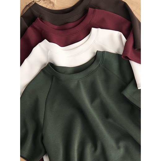 Reserved - T-shirt regular z modalem - beżowy ze sklepu Reserved w kategorii Bluzki damskie - zdjęcie 186546501