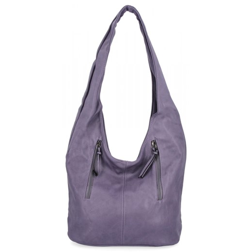 Uniwersalna Torebka Damska firmy Hernan HB0366 Fioletowa ze sklepu PaniTorbalska w kategorii Torebki hobo - zdjęcie 186546724