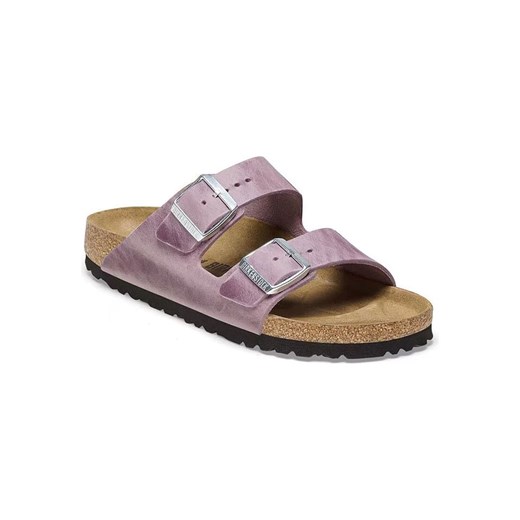 Birkenstock Skórzane klapki &quot;Arizona&quot; w kolorze lawendowym 38 Limango Polska wyprzedaż