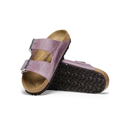 Birkenstock Skórzane klapki &quot;Arizona&quot; w kolorze lawendowym 38 Limango Polska promocyjna cena